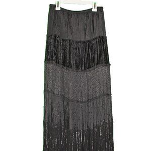 Women's Chico's Long Black Peasant Party Skirt New with Tags Size S